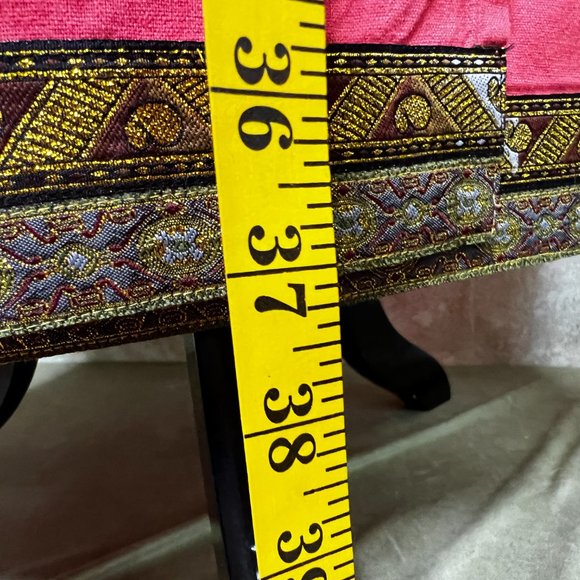 VTG 📌Casual W.E.A.R Maxi Linen Wrap Skirt with Gold Braid - Picture 9 of 16